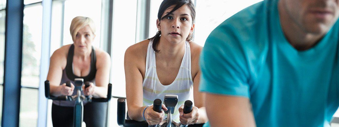 People Exercising at fitness class